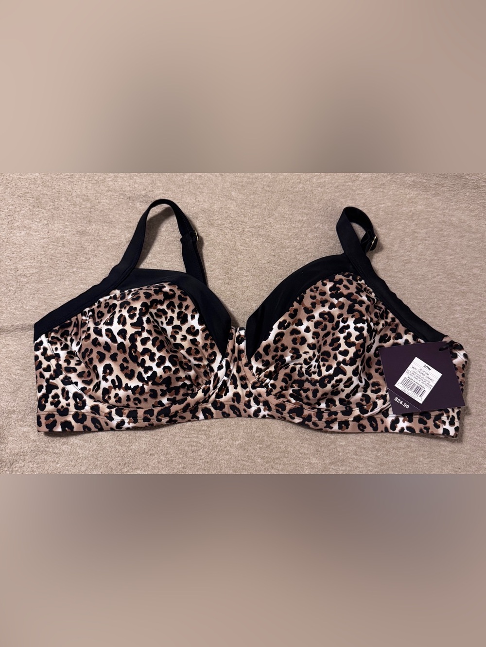 Ava & Viv Leopard Print Bikini Top - NWT | Size 20W